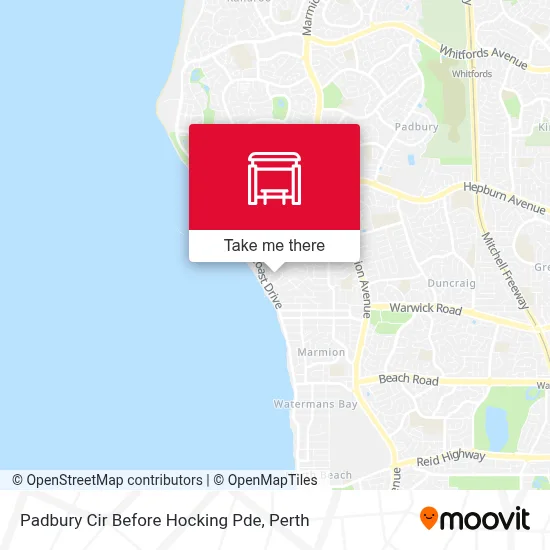 Mapa Padbury Cir Before Hocking Pde