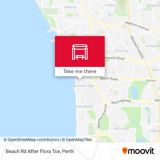 Beach Rd After Flora Tce map