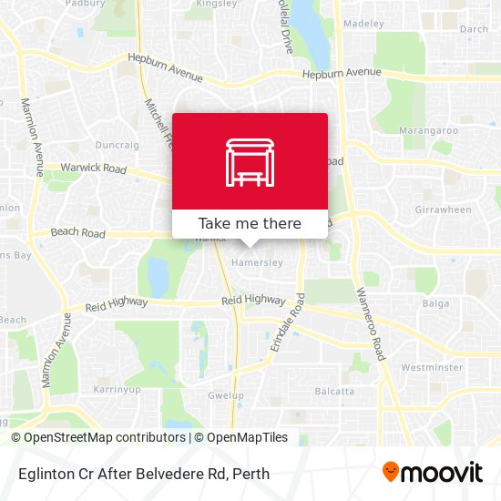 Eglinton Cr After Belvedere Rd map