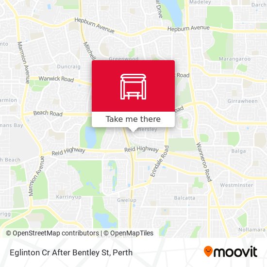 Eglinton Cr After Bentley St map