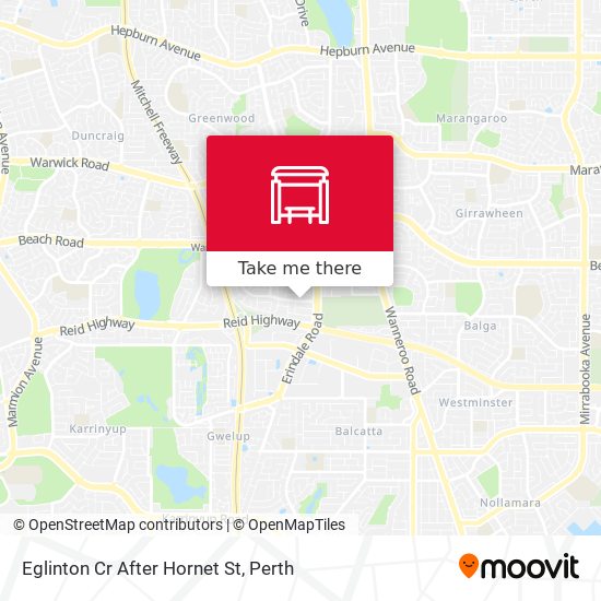 Eglinton Cr After Hornet St map
