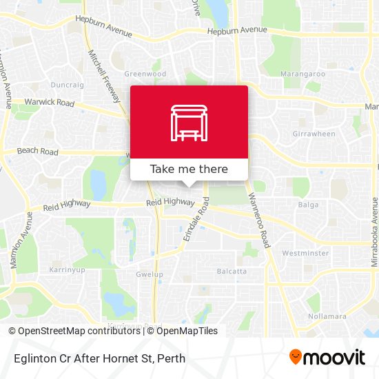 Eglinton Cr After Hornet St map