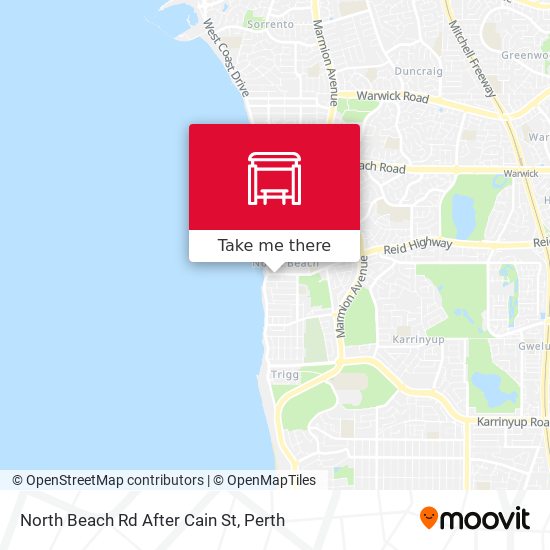 North Beach Rd After Cain St map