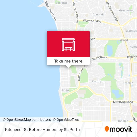 Kitchener St Before Hamersley St map