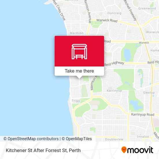 Mapa Kitchener St After Forrest St