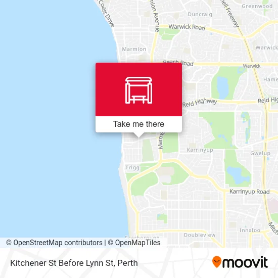 Mapa Kitchener St Before Lynn St