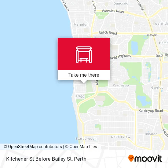 Mapa Kitchener St Before Bailey St