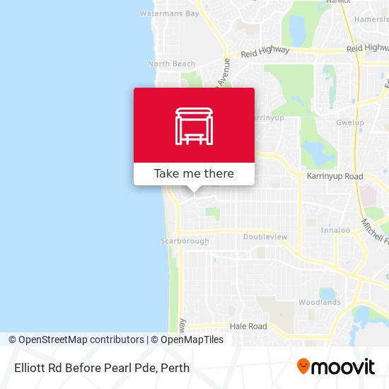 Elliott Rd Before Pearl Pde map