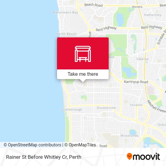 Mapa Rainer St Before Whitley Cr