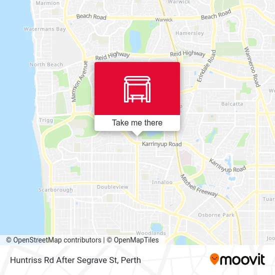 Mapa Huntriss Rd After Segrave St