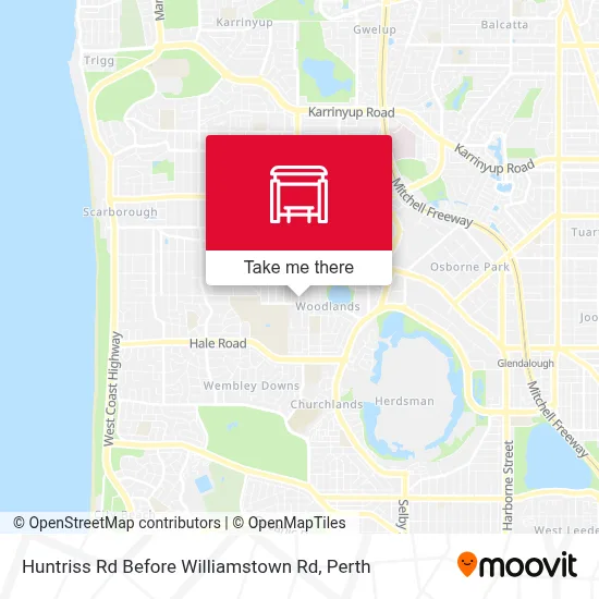 Mapa Huntriss Rd Before Williamstown Rd