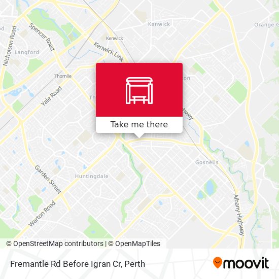 Fremantle Rd Before Igran Cr map