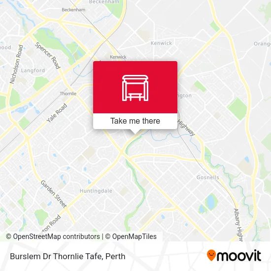 Burslem Dr Thornlie Tafe map