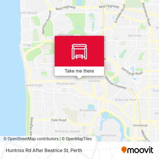 Mapa Huntriss Rd After Beatrice St