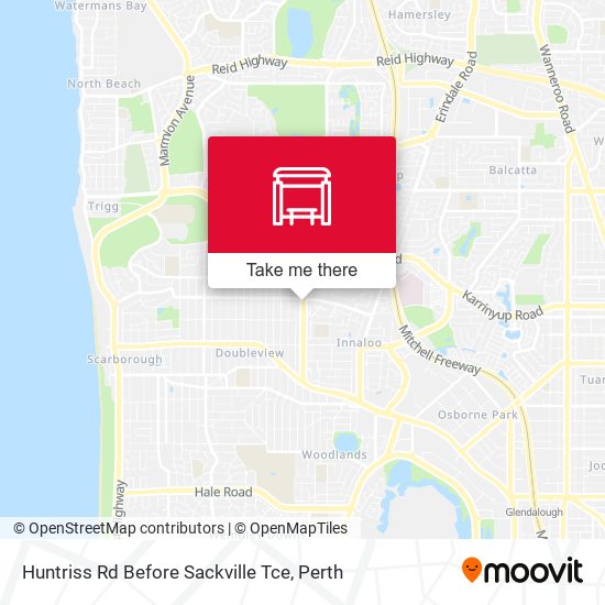 Huntriss Rd Before Sackville Tce map