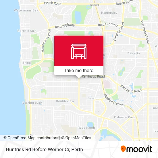 Mapa Huntriss Rd Before Worner Cr