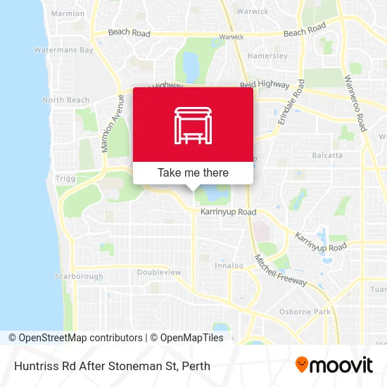 Mapa Huntriss Rd After Stoneman St