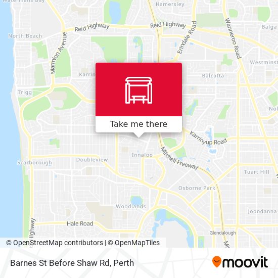 Barnes St Before Shaw Rd map