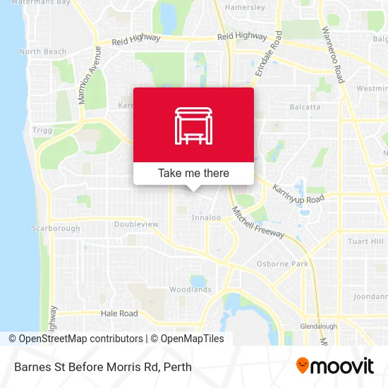 Mapa Barnes St Before Morris Rd