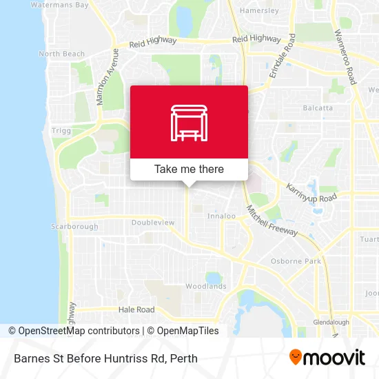 Mapa Barnes St Before Huntriss Rd