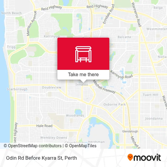 Mapa Odin Rd Before Kyarra St