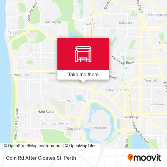 Mapa Odin Rd After Cloates St