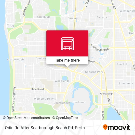 Odin Rd After Scarborough Beach Rd map