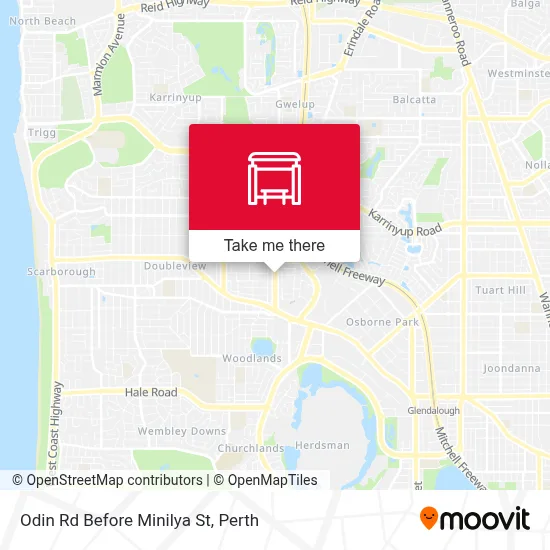 Mapa Odin Rd Before Minilya St