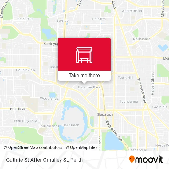 Mapa Guthrie St After Omalley St