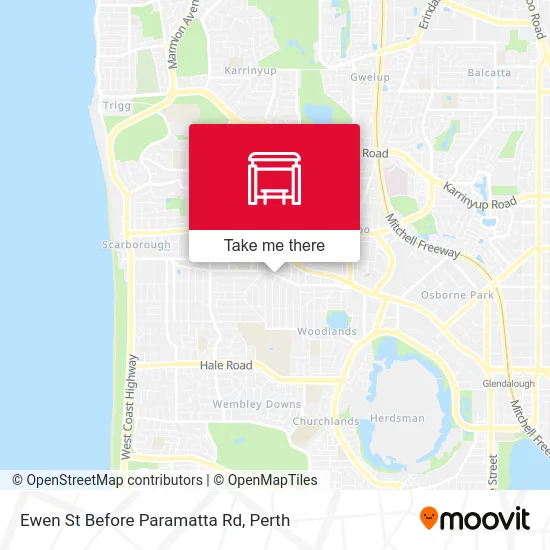 Mapa Ewen St Before Paramatta Rd