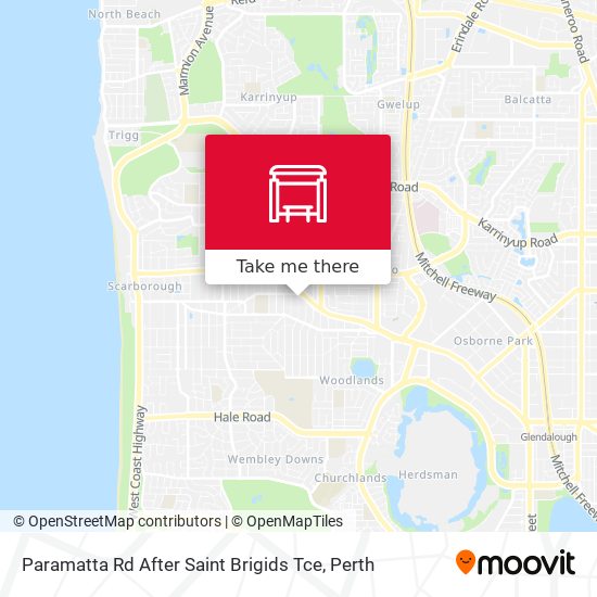 Mapa Paramatta Rd After Saint Brigids Tce