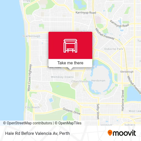 Mapa Hale Rd Before Valencia Av