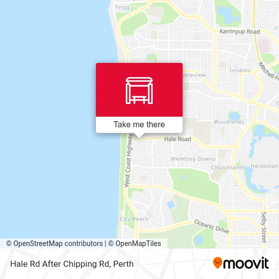 Mapa Hale Rd After Chipping Rd