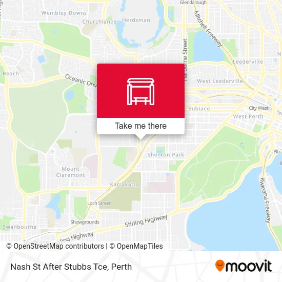 Mapa Nash St After Stubbs Tce