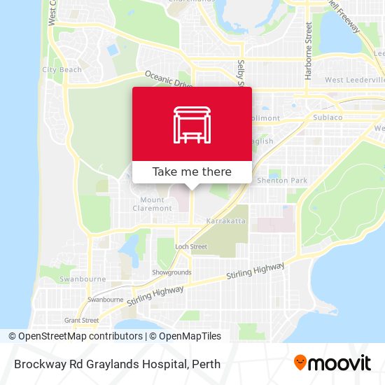 Brockway Rd Graylands Hospital map