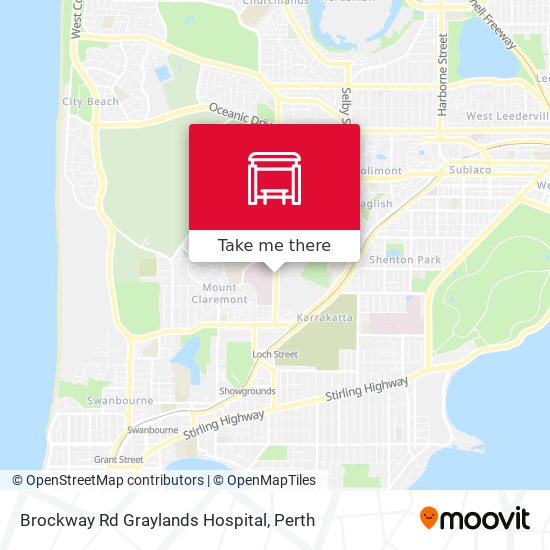 Brockway Rd Graylands Hospital map