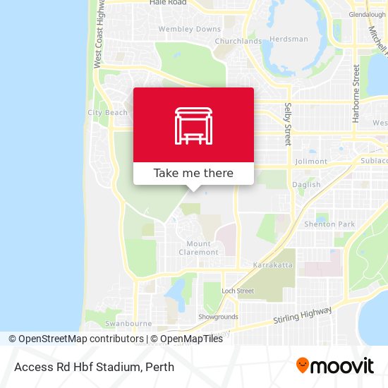 Access Rd Hbf Stadium map