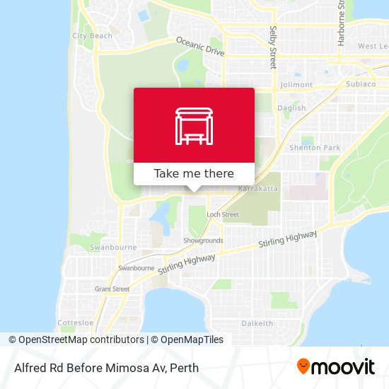 Alfred Rd Before Mimosa Av map