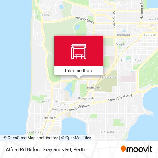 Mapa Alfred Rd Before Graylands Rd