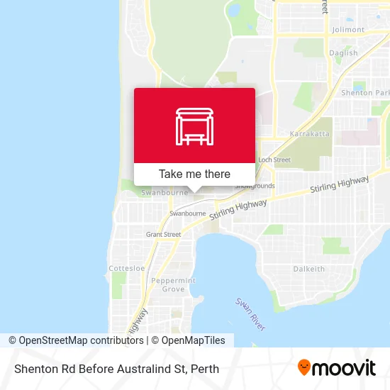 Mapa Shenton Rd Before Australind St