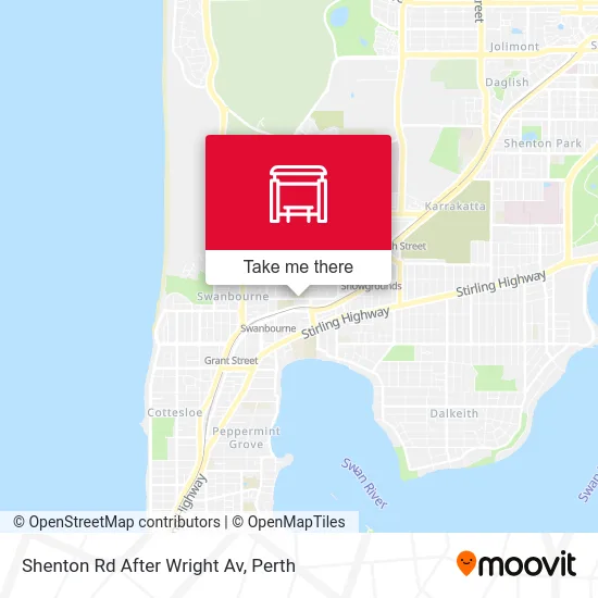 Mapa Shenton Rd After Wright Av