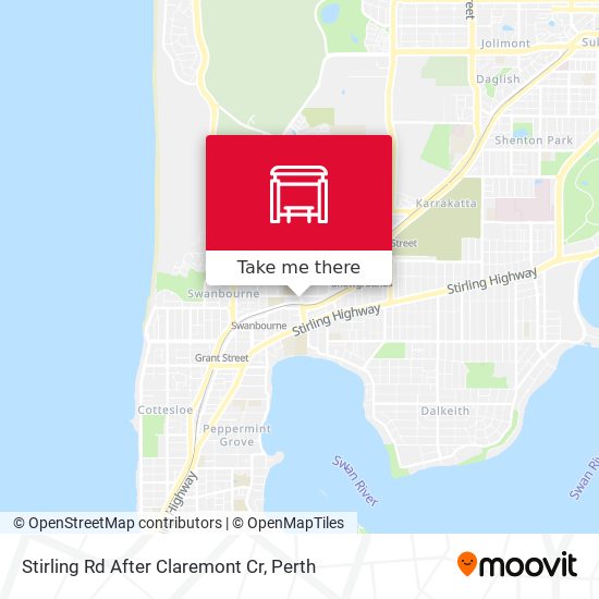 Stirling Rd After Claremont Cr map
