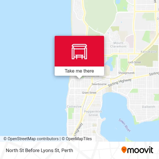 Mapa North St Before Lyons St