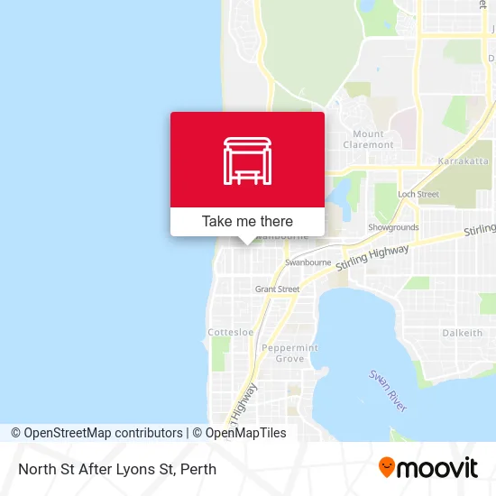 Mapa North St After Lyons St