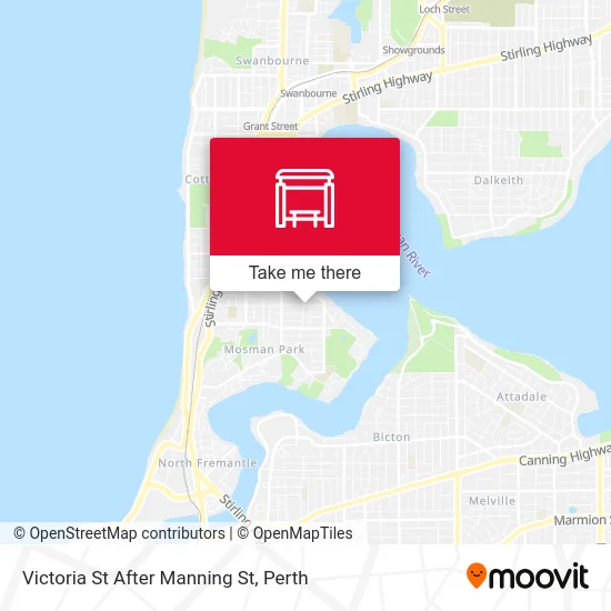 Mapa Victoria St After Manning St