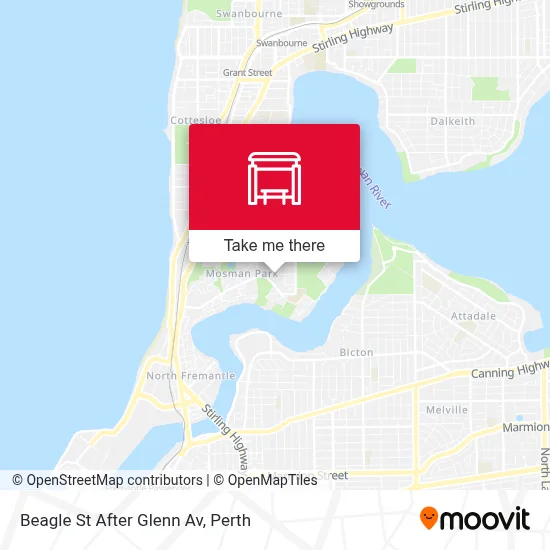 Mapa Beagle St After Glenn Av