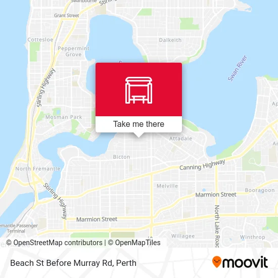 Mapa Beach St Before Murray Rd