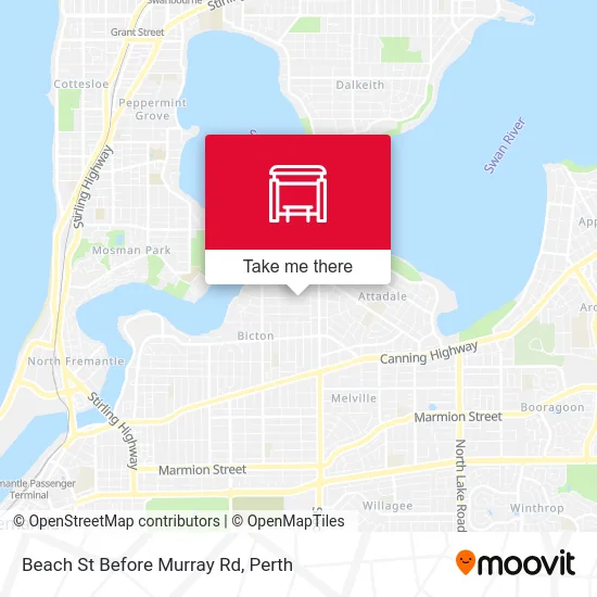 Mapa Beach St Before Murray Rd