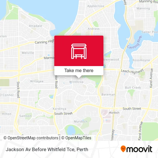 Mapa Jackson Av Before Whitfeld Tce