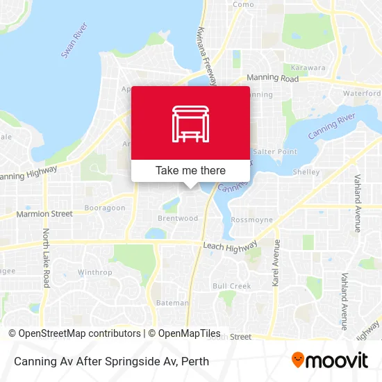 Mapa Canning Av After Springside Av